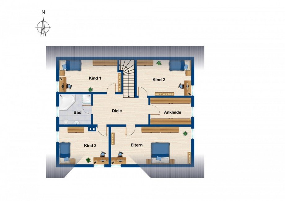 Dachgeschoss Einfamilienhaus Germaringen