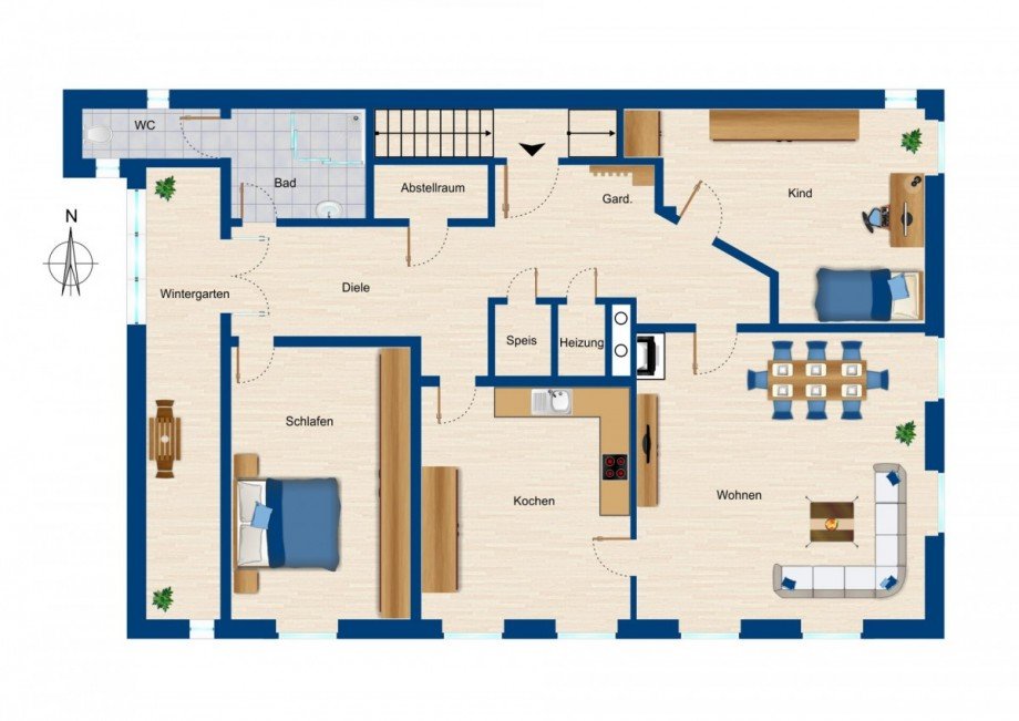Grundrissvorschlag Etagenwohnung Kempten