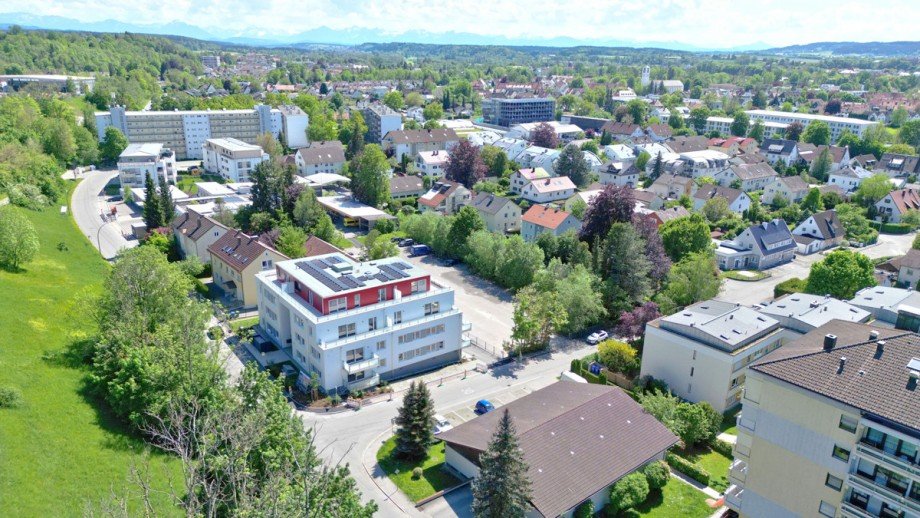 Luftbild Blickrichtung S�den Etagenwohnung Kaufbeuren
