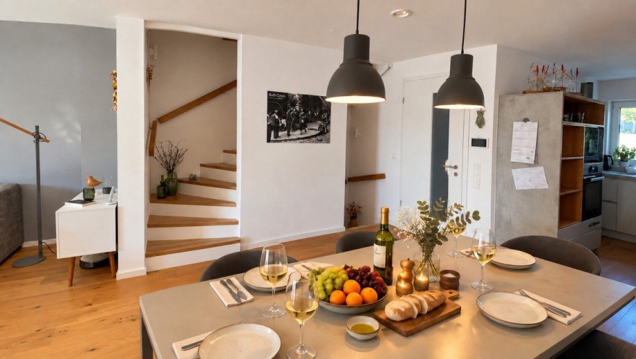 Essen, Treppe ins Obergeschoss Doppelhaush�lfte Kempten