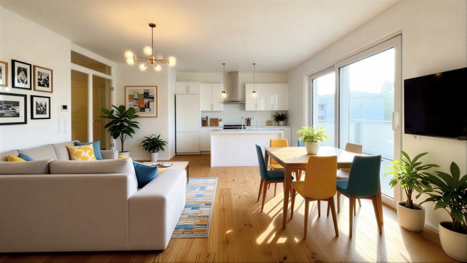 Wohnen, Essen, Kochen - visualisiert mit KI Etagenwohnung Kaufbeuren