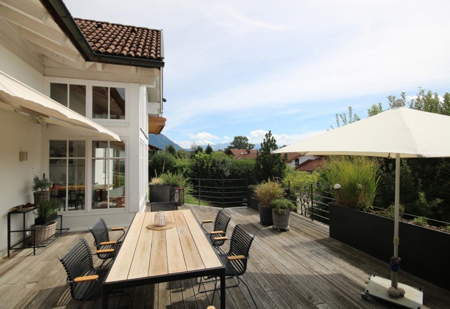 Terrasse mit Blick Einfamilienhaus Immenstadt im Allg�u