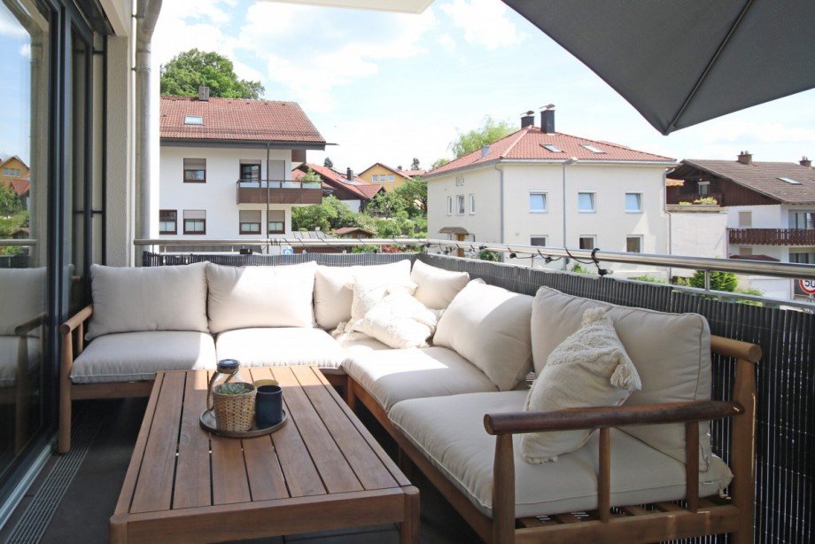 Balkon Richtung S�den Etagenwohnung Kempten / Lenzfried