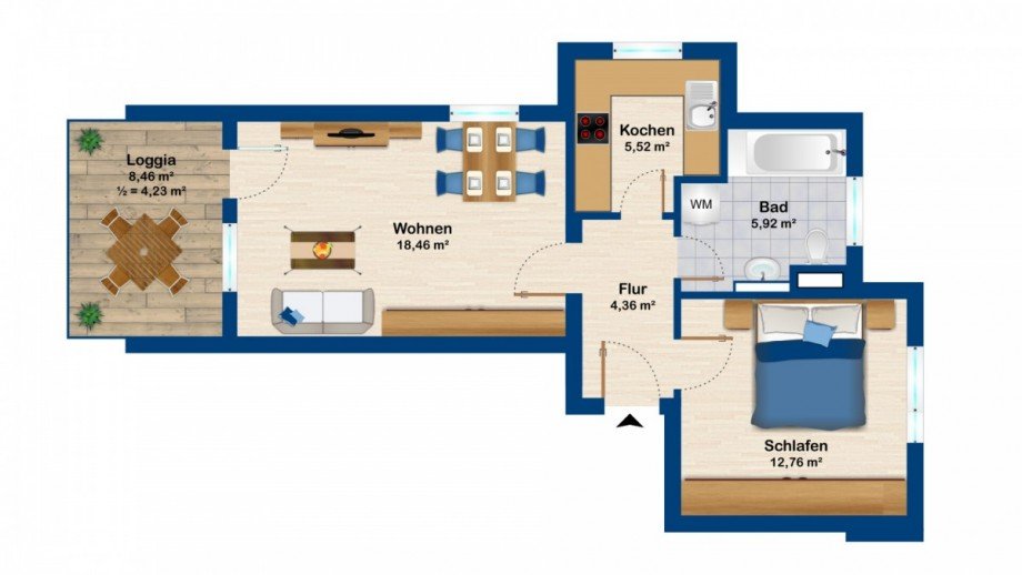Grundriss Erdgeschosswohnung Kempten