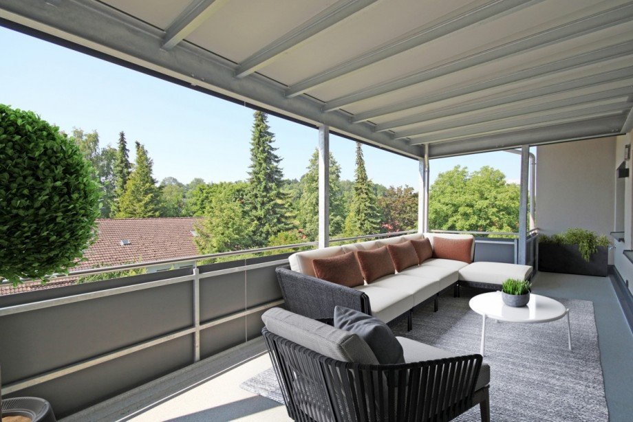 Balkon visualisiert mit KI Etagenwohnung Kempten