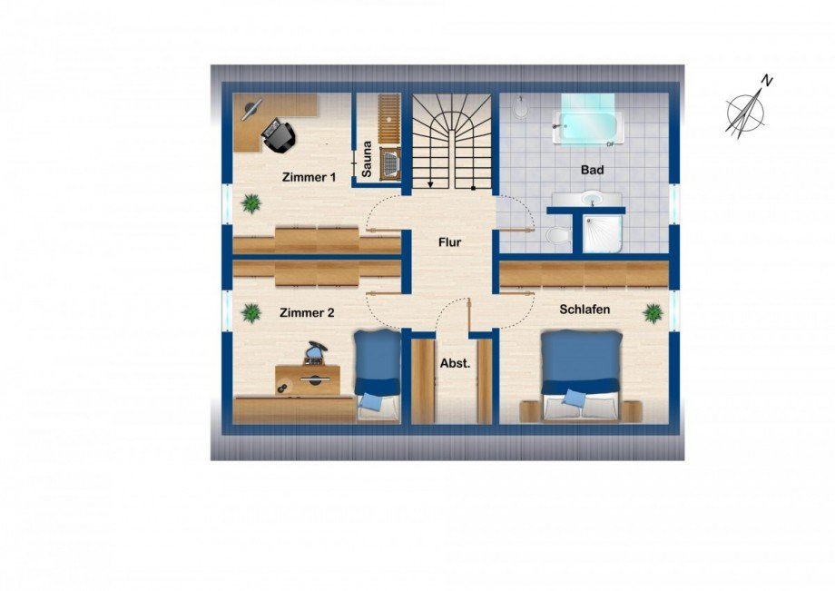 Grundriss DG Einfamilienhaus Erkheim / Schlegelsberg