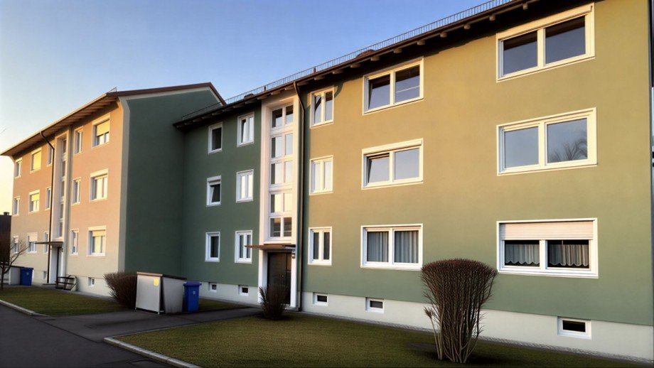 Ansicht von Westen Etagenwohnung Kempten