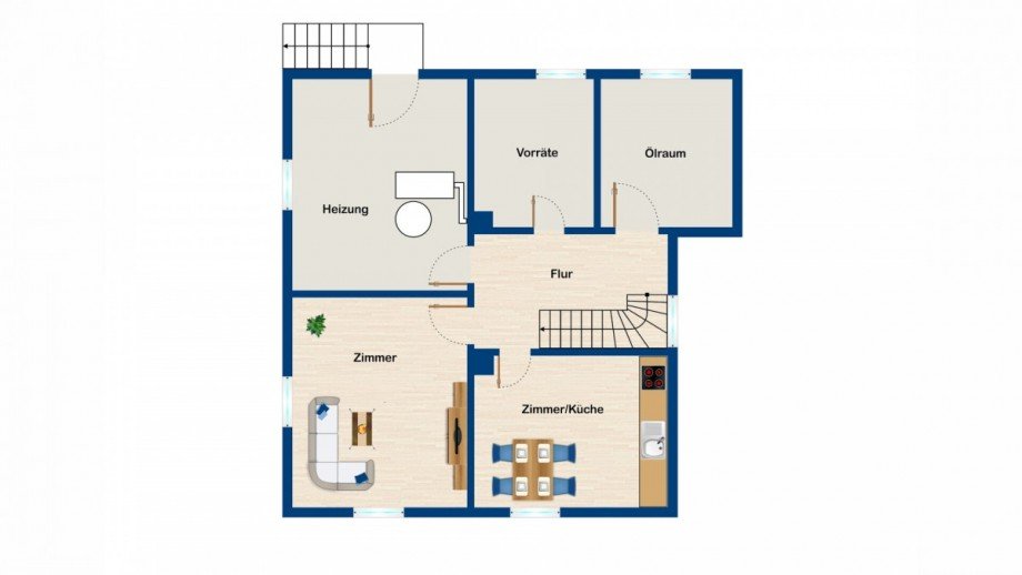 Grundriss Untergeschoss Zweifamilienhaus Wiggensbach