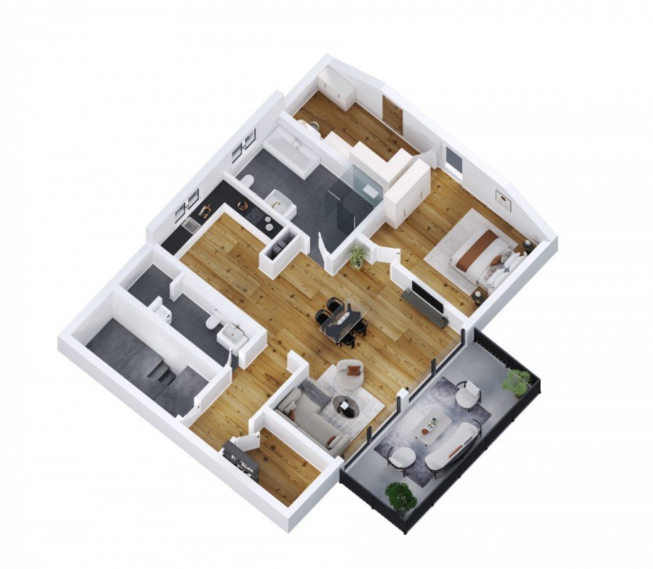 Grundriss WE 3 Dachgeschosswohnung Kempten