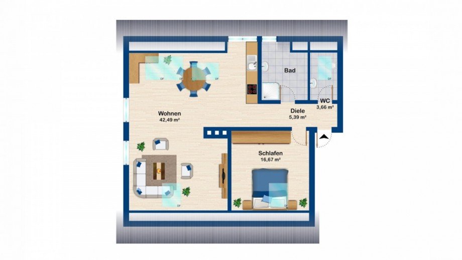 Grundriss Wohnung 11 Dachgeschosswohnung Kempten