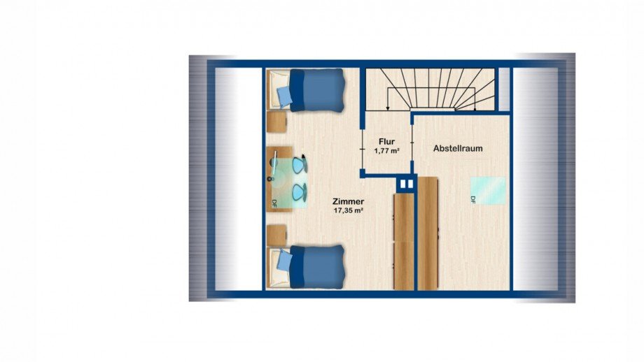 Grundriss Dachgeschoss Reihenmittelhaus Kempten