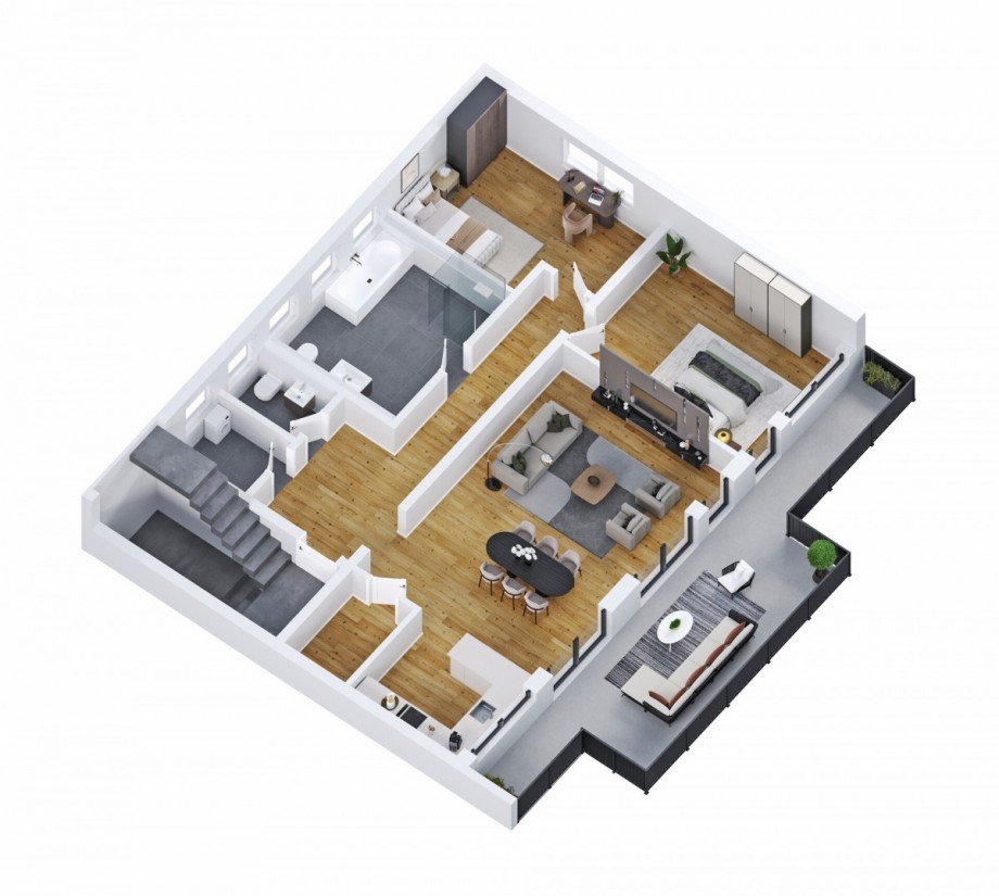 Grundriss WE 2 Etagenwohnung Kempten