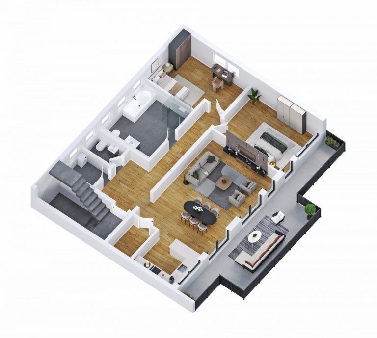 Grundriss WE 2 Kempten Etagenwohnung Traumhafte Etagenwohnung f�r h�chste Anspr�che - Wohnen in Bestlage!