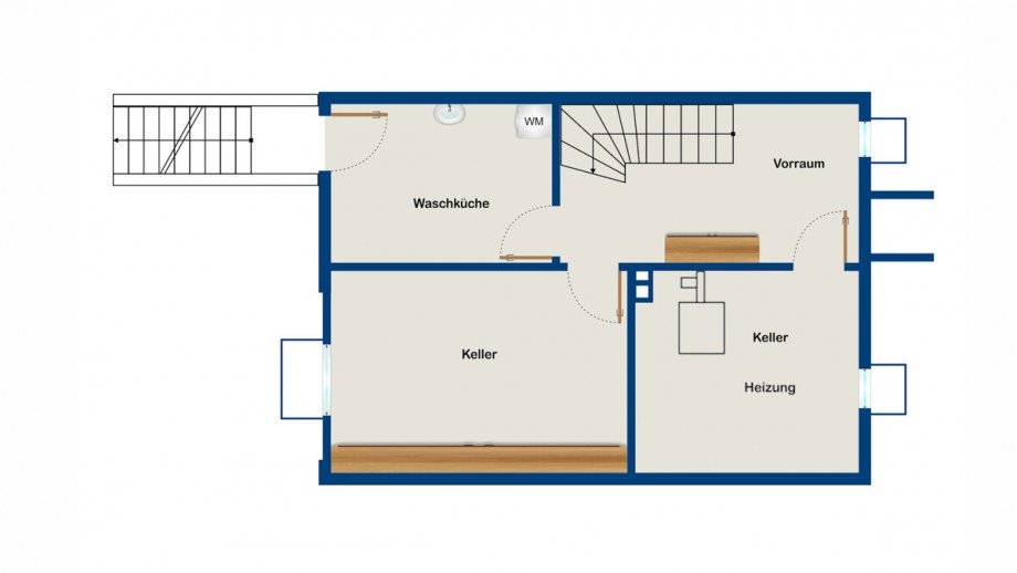 Grundriss Keller Reihenmittelhaus Kempten